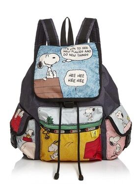 LeSportsac Kids Snoopy Patchwork Backpack - Multicolor